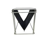 Max Sauze studio - side table - magazine rack - metal - glass - 70s