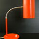Lampe vintage 1970 métal laqué orange