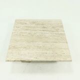 Mid Century Italian Modern Travertine Coffee Table 1970s