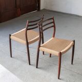 Set of 4 'model 78' dining chairs in rosewood by Niels Otto Moller