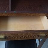 Secretary desk with stool in macasar from the 60s