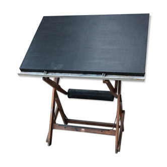 Antique wooden drawing table 1940 from Unic Paris