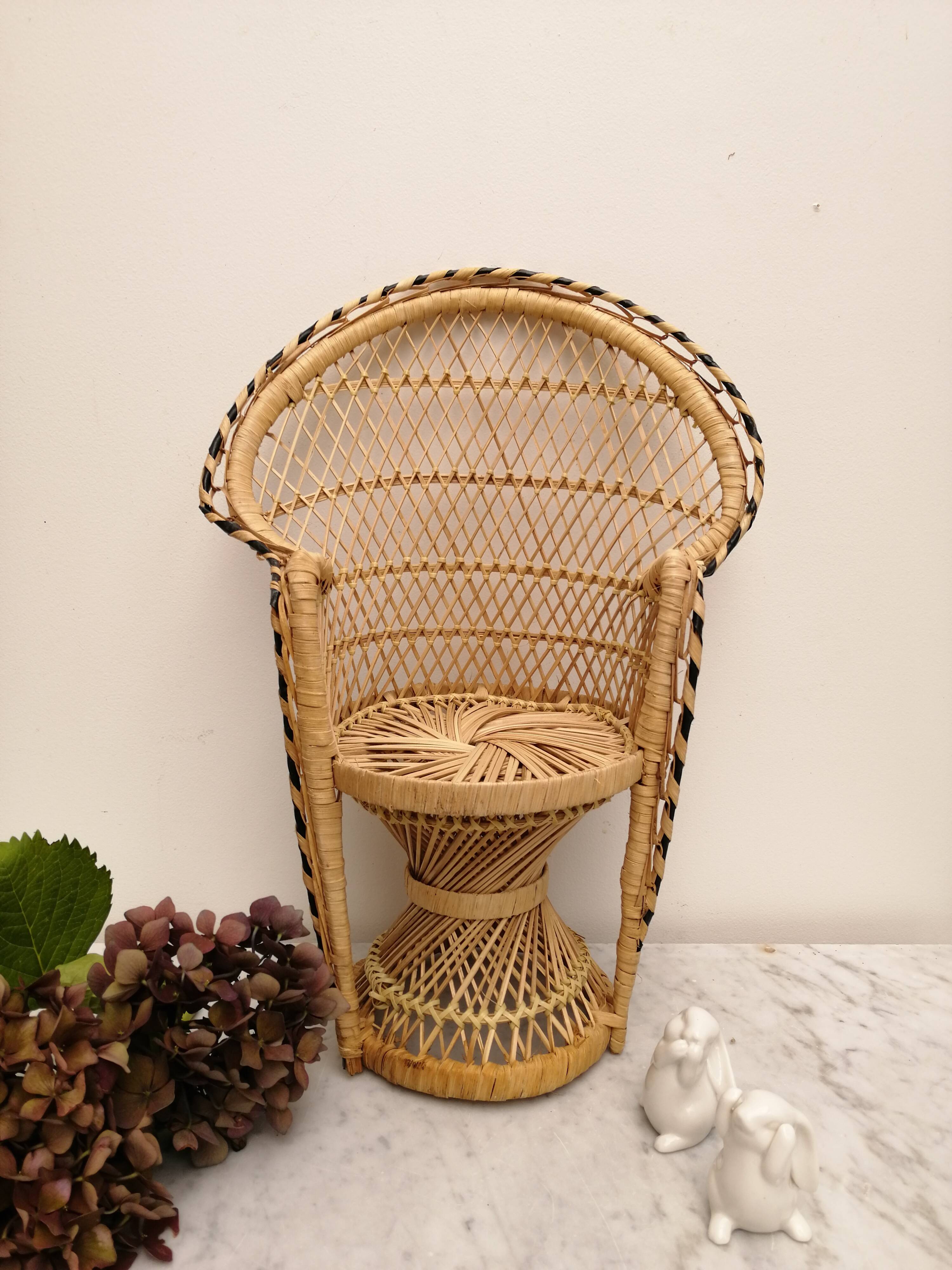 Miniature Emmanuelle rattan chair