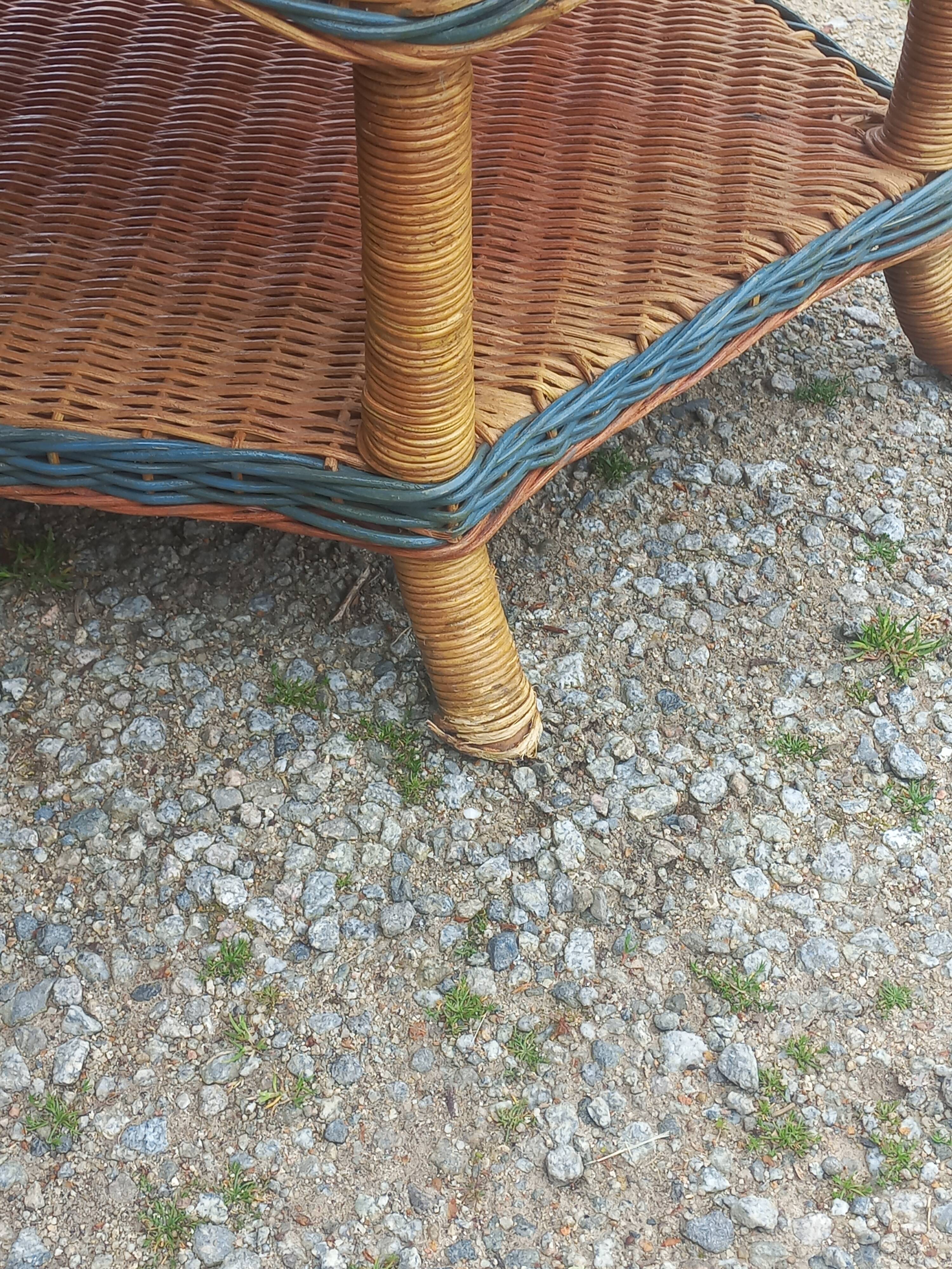 Two-tone rattan coffee table