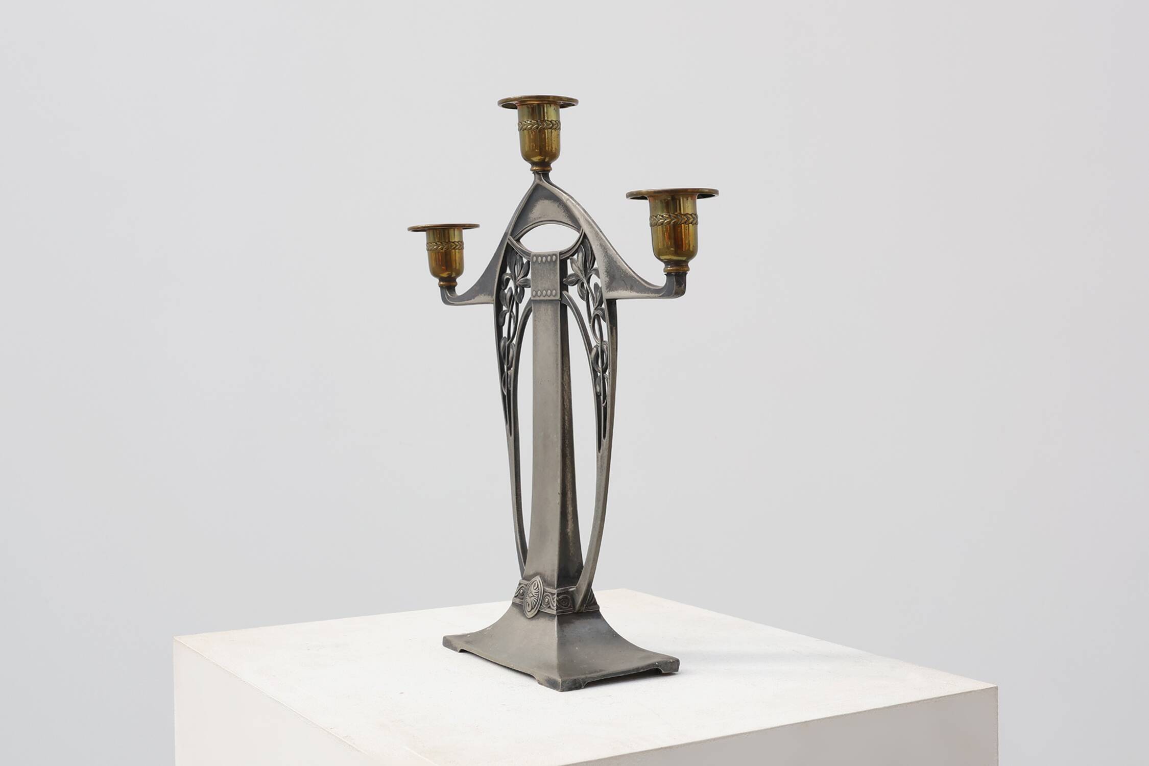 Art Nouveau Three‑Arm Candelabrum by WMF, Early 20th Century
