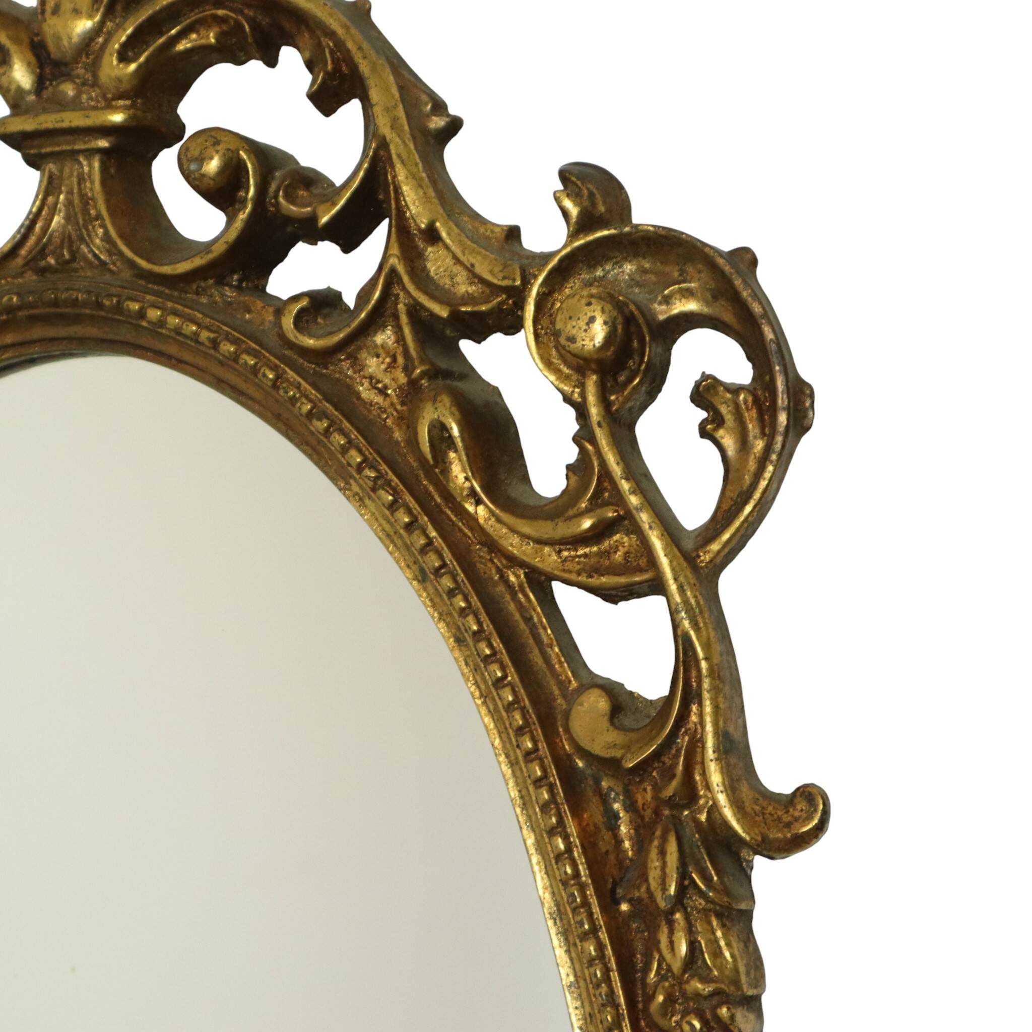Classic French Rococo Baroque Style Mirror Gold Resin 70cm