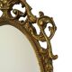 Miroir classique en résine dorée de style rococo baroque 70 cm