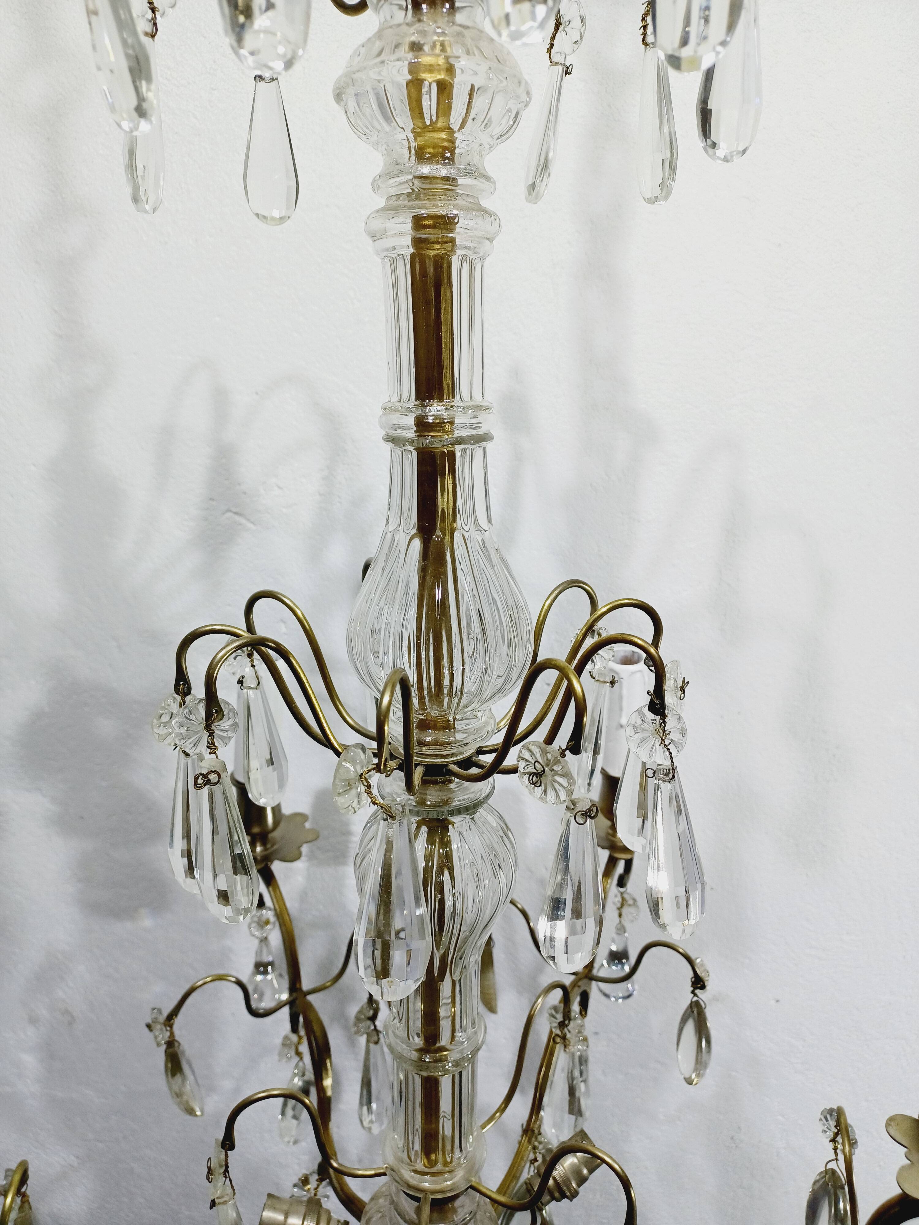 5-light crystal chandelier