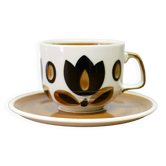 Tasse et sous-tasse vintage éditée par Boch La Louvière
