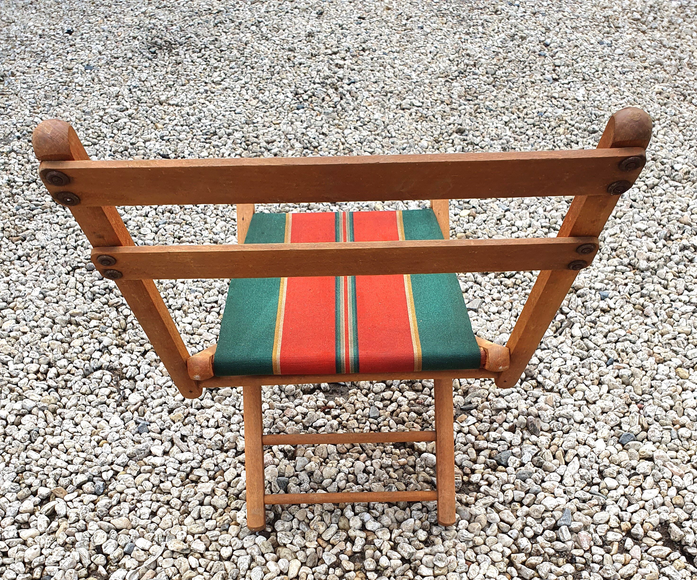 Folding chair of fisherman fabric bayadère