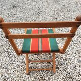 Folding chair of fisherman fabric bayadère