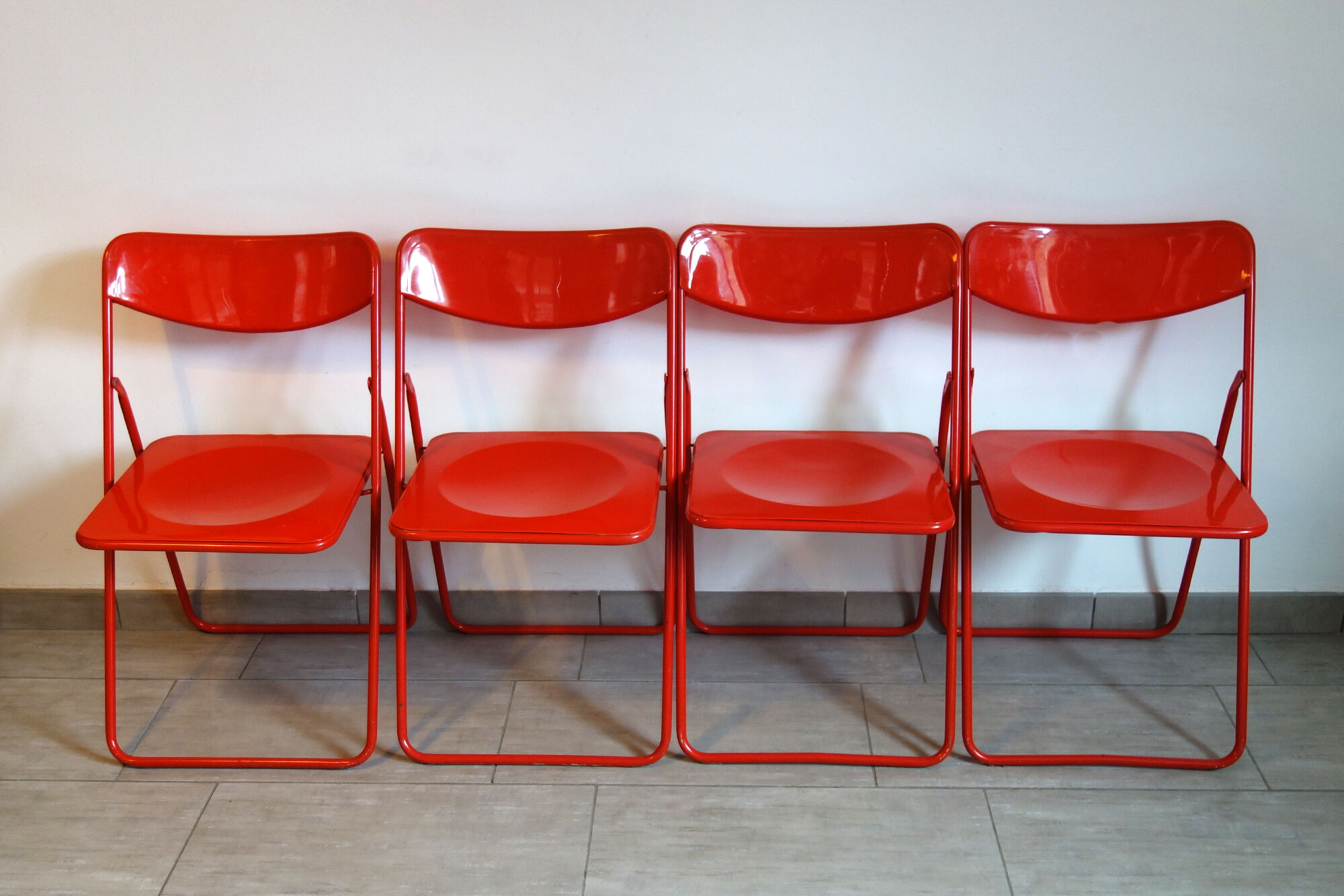 Lot de 4 chaises pliantes " Tedkla " Ikea années 80