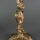 Pair of candlesticks xixth louis xiv ornamentation shells gilded bronze
