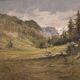 Italian landscape painting signed Giuseppe Gheduzzi from the 20th century