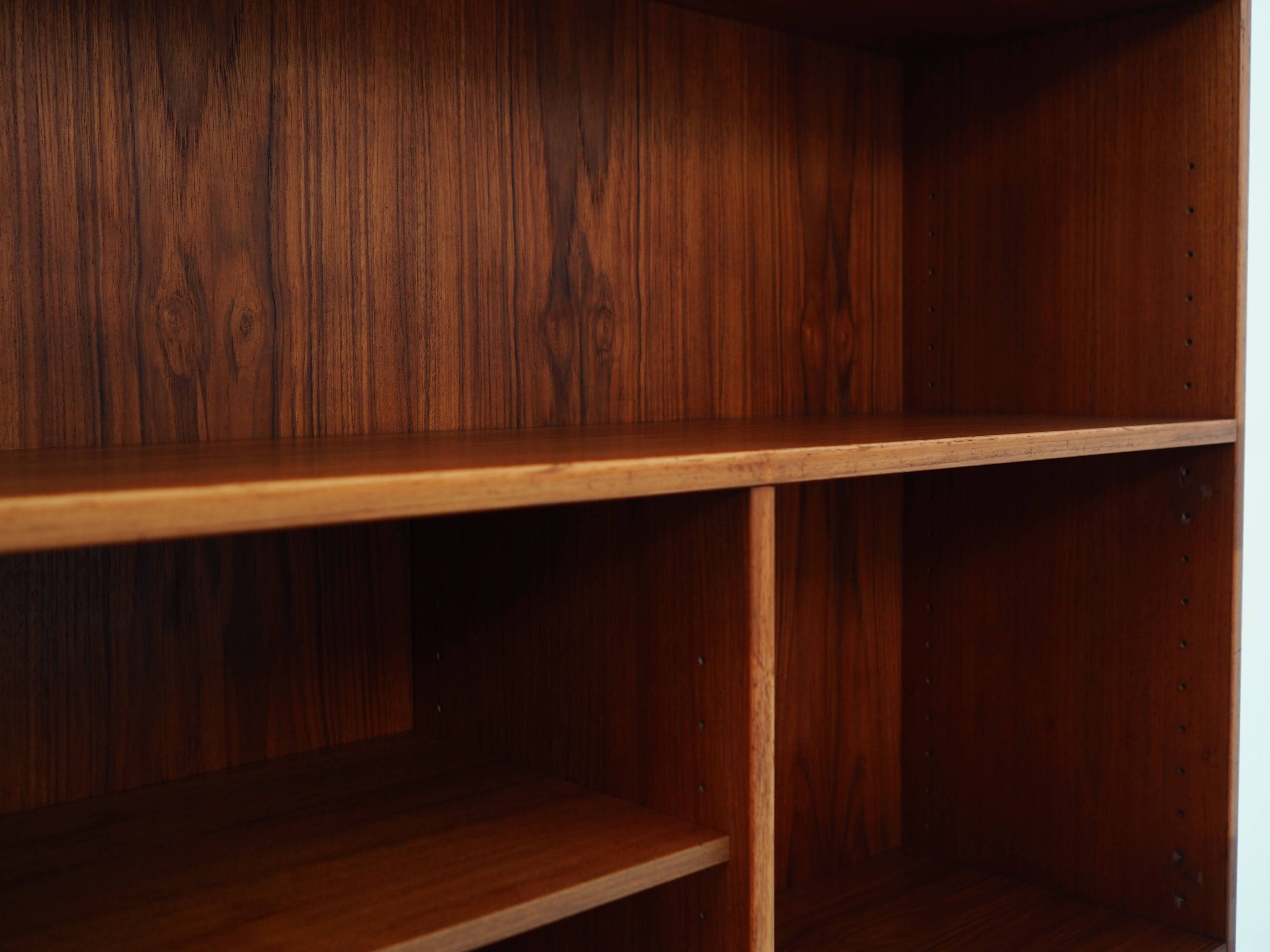 Teak bookcase, Danish design, 1970s, production: Denka