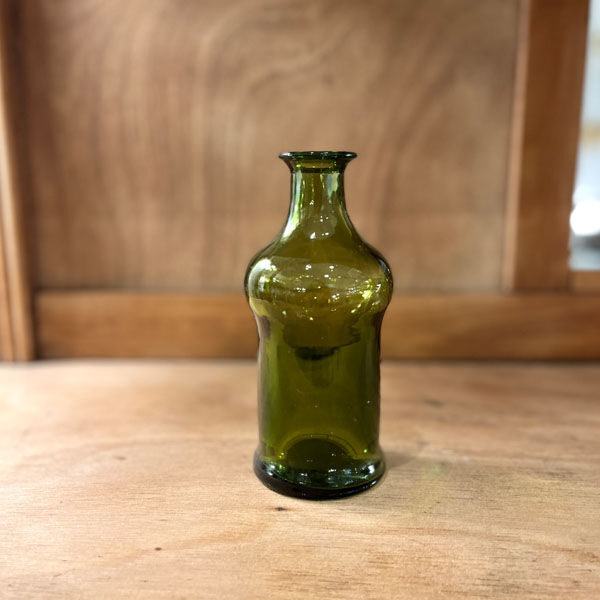 Green glass bottle or vial