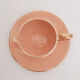 Cup pourer in pink and gold earthenware, vintage