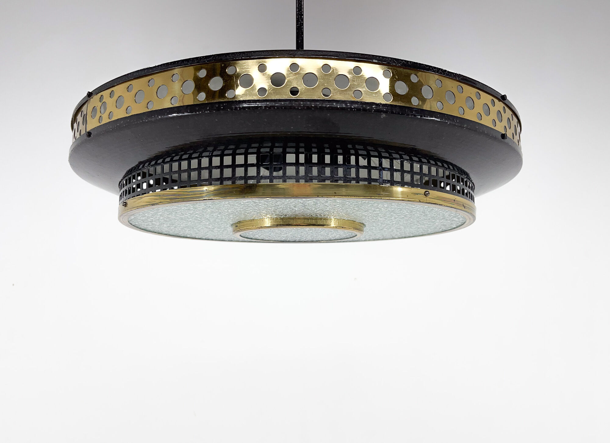 Space Age Metal Pendant by LUDIB Bratislava, Czechoslovakia, 1960's