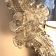 Venetian murano mirror with crystal flower