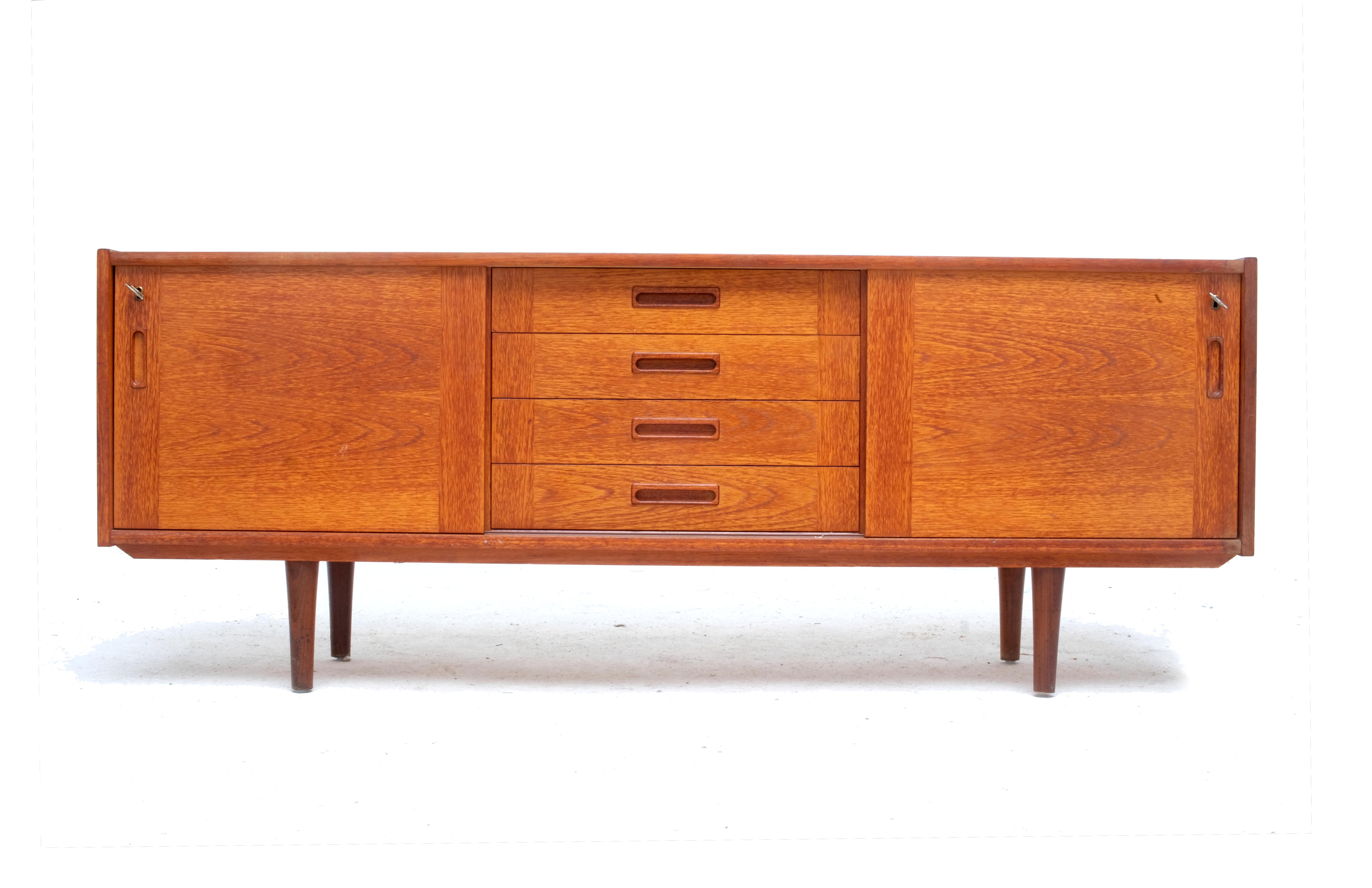 Enfilade danoise en teck de Clausen & Son, 1 960's
