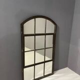 Miroir industriel en fer patiné, Tchécoslovaquie, années 1960