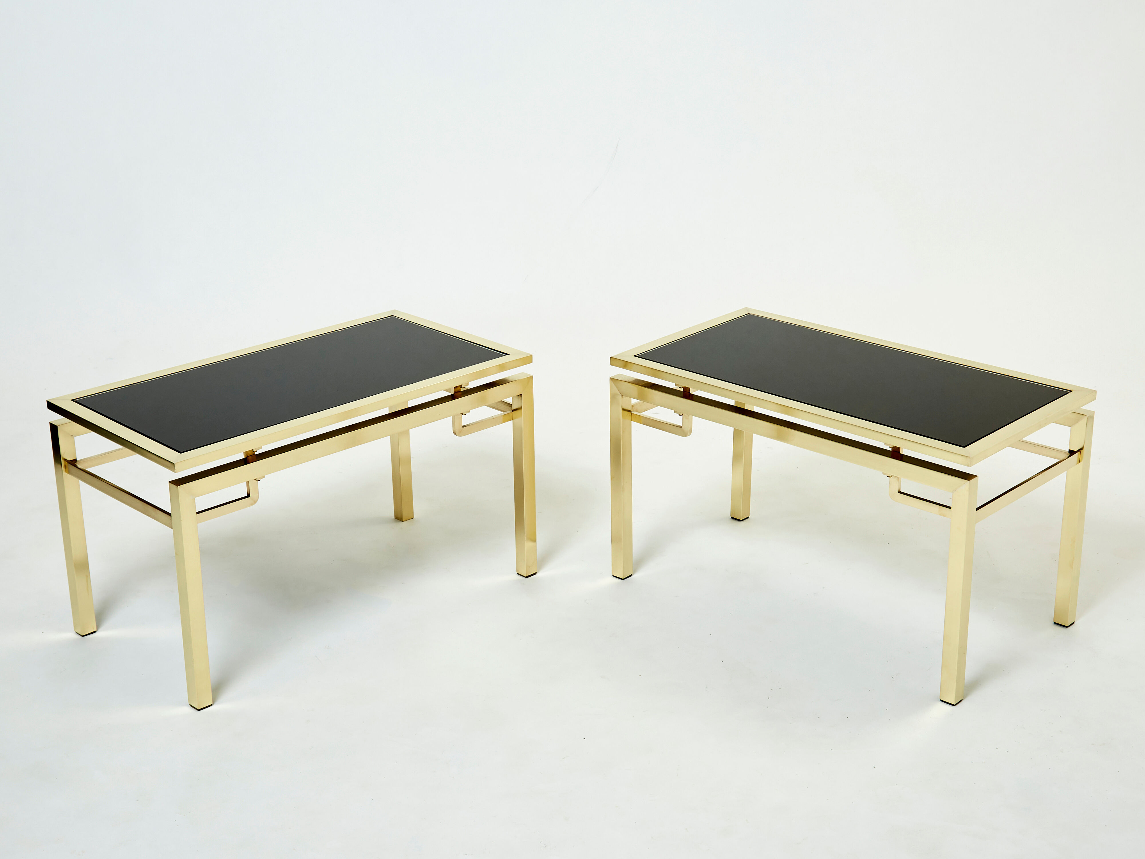 Pair of brass sofa pieces Guy Lefevre for Maison Jansen 70s