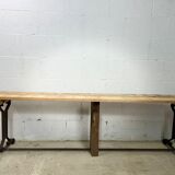 Bench with rustic base