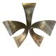 Coffee table in bronze with glass top by Luciano Frigerio