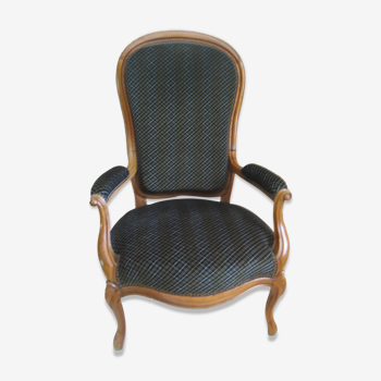 Fauteuil voltaire en noyer époque XlXème