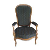 Fauteuil voltaire en noyer époque XlXème