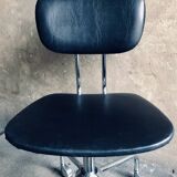 1950s/60s Chrome and Faux Leather Office Chair