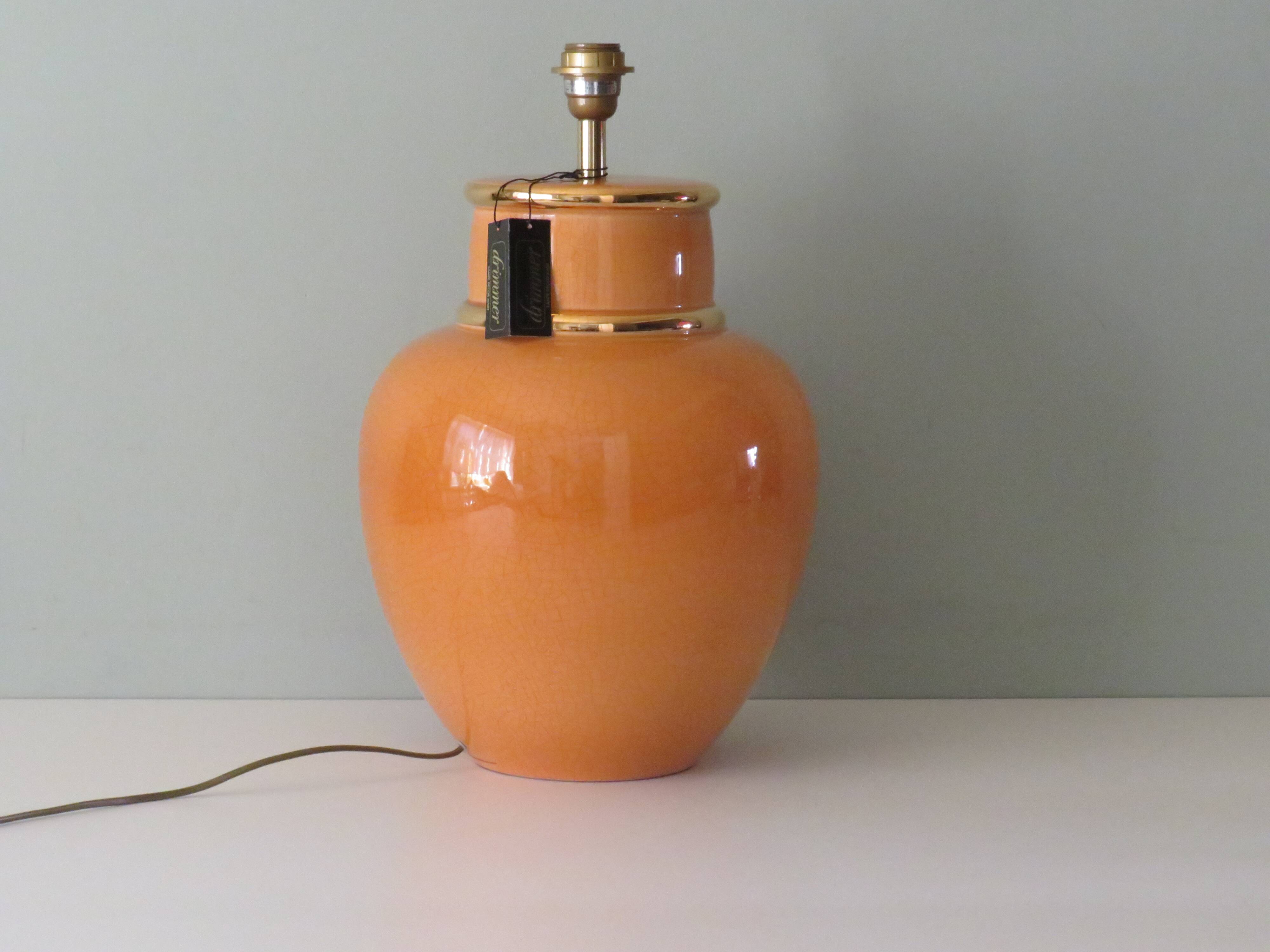 Grande Vintage Louis Drimmer ceramic table lamp, France 1970