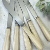 6 vintage Bakelite ivory knives France