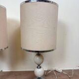 Paire de Lampes à poser CHEVRON vintage 1970