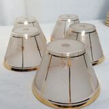 Set of five tulips in vintage golden glasses dimension: height -8cm- high diameter - 6cm-