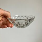 11 chiseled glass cups