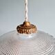 Art Deco pendant/portable lamp in clear glass, 1920s-30s