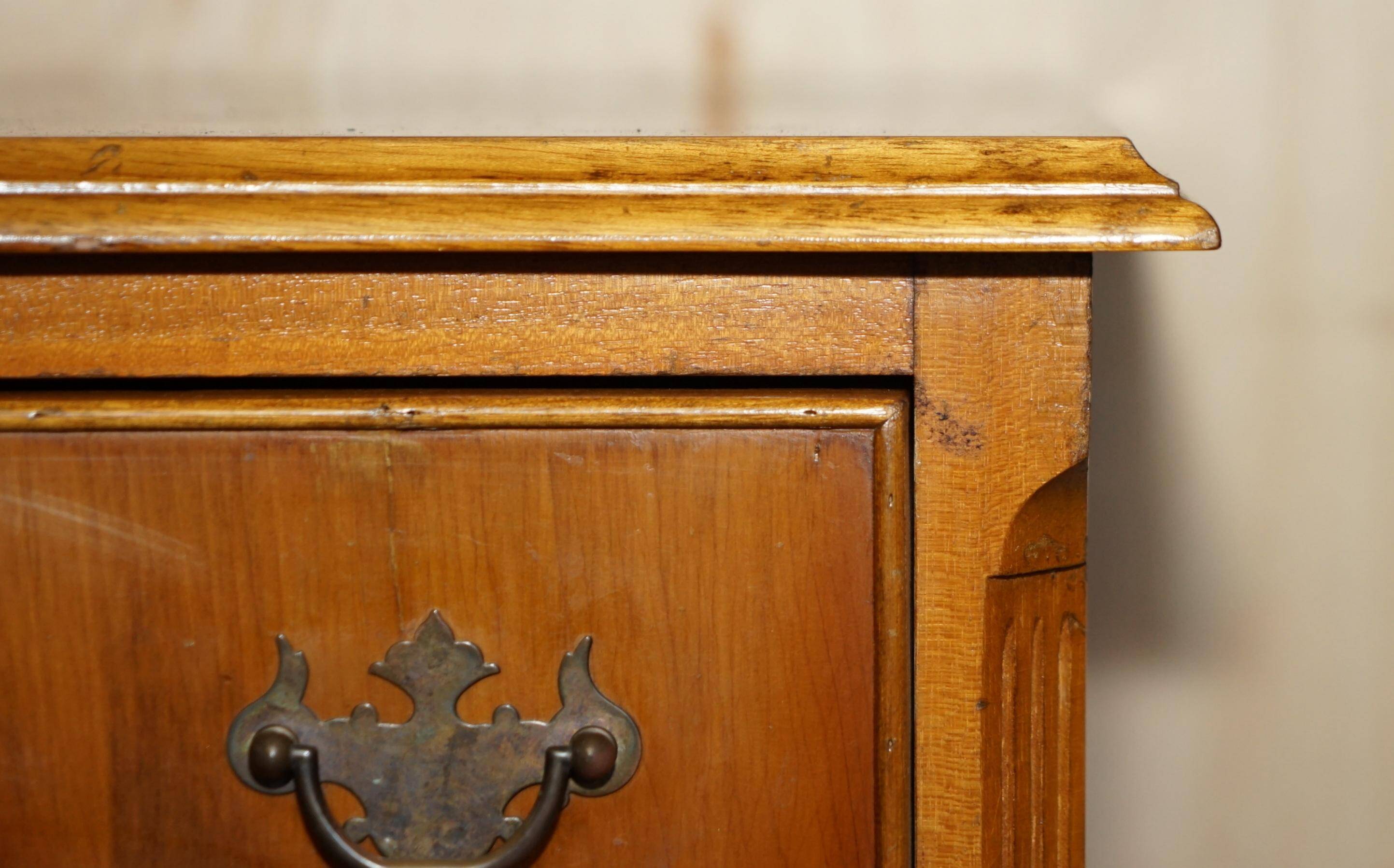 Vintage Pair of Large Knotty Fir and Burl Chests of Drawers