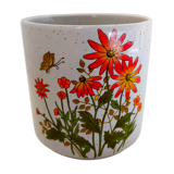 pot or cache stoneware pot decoration flowers