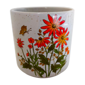 pot or cache stoneware pot decoration flowers
