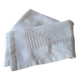 Antique white cotton tablecloth