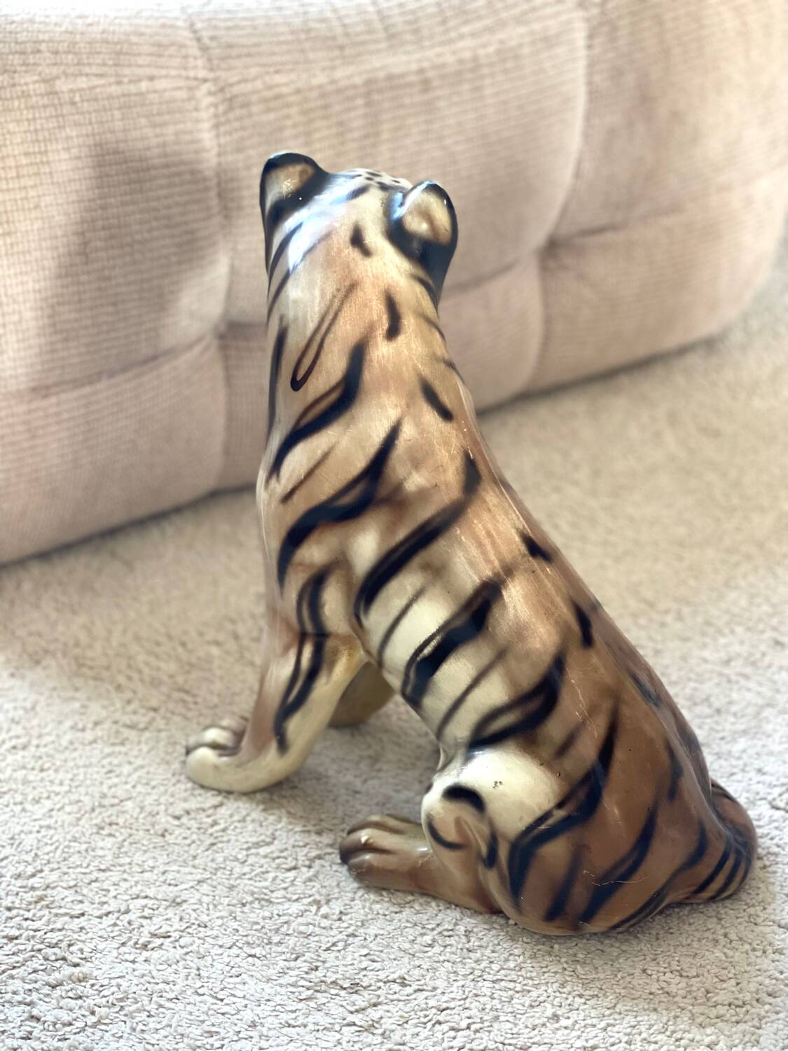 Enamelled ceramic tiger 1970