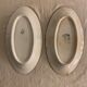 Pair of floral ravines in ancient earthenware Onnaing and CM Paris model Clovers
