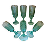 Vintage glass champagne flute