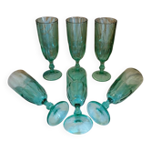 Flûte à champagne en verre vintage