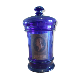 Pharmacy bottle in cobalt blue glass 19 eme : c.violar