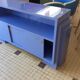 Blue lacquered low cabinet