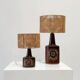 Pair of Sun serie table lamps by Søholm for Bornholm