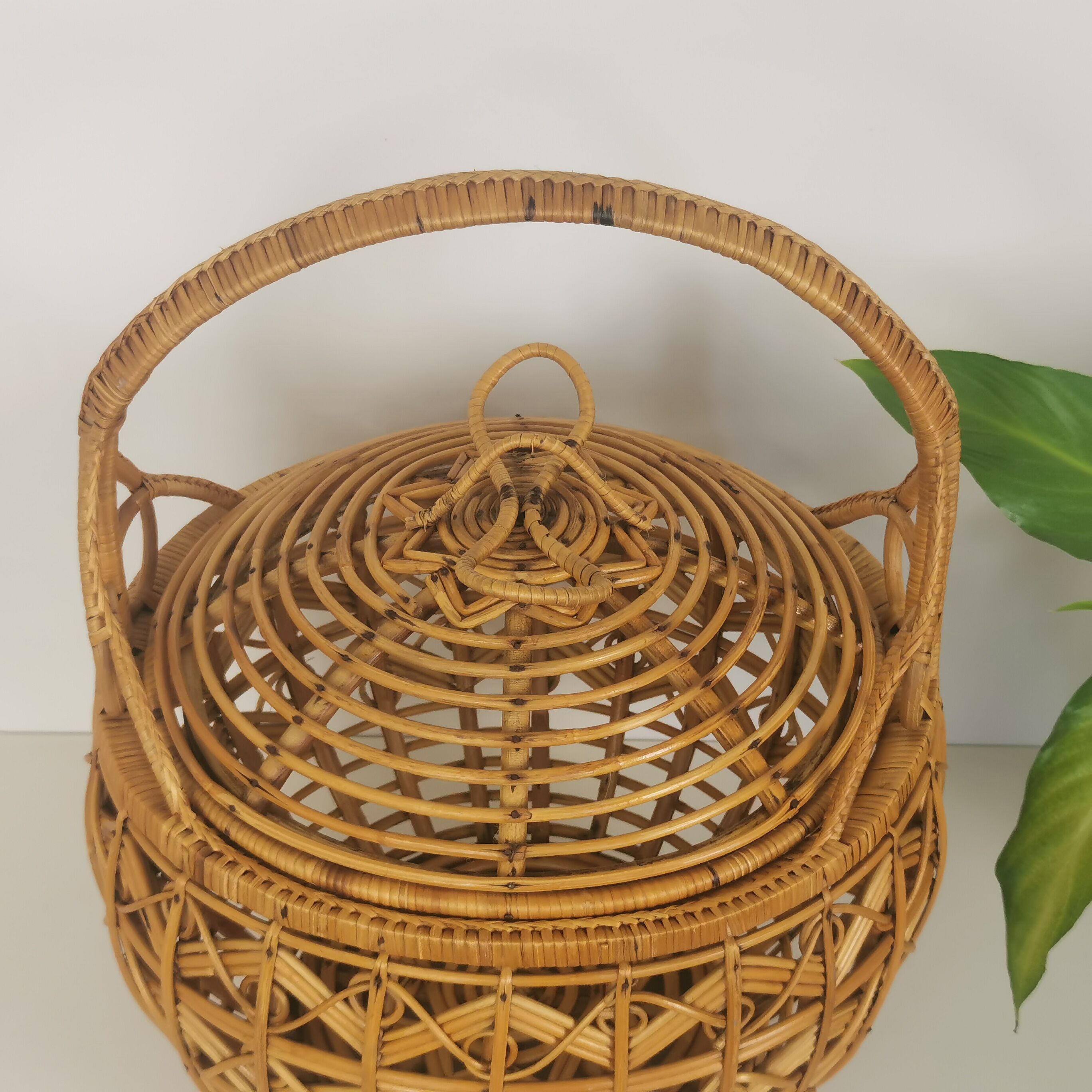 Rattan pan
