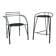 Lot tabouret et fauteuil Lune d'argent de Pascal Mourgue